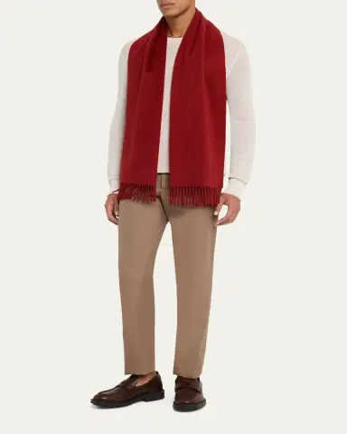 Loro Piana Men's Grande Unita Cashmere Scarf | Thumbnail 6