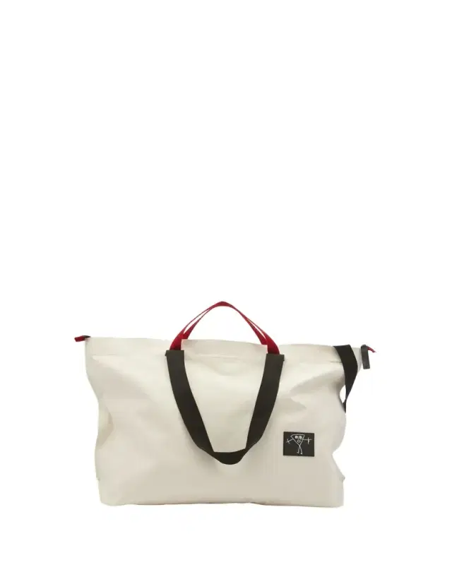 Plan C Large Pili and Bianca Canvas Shopper Tote Bag