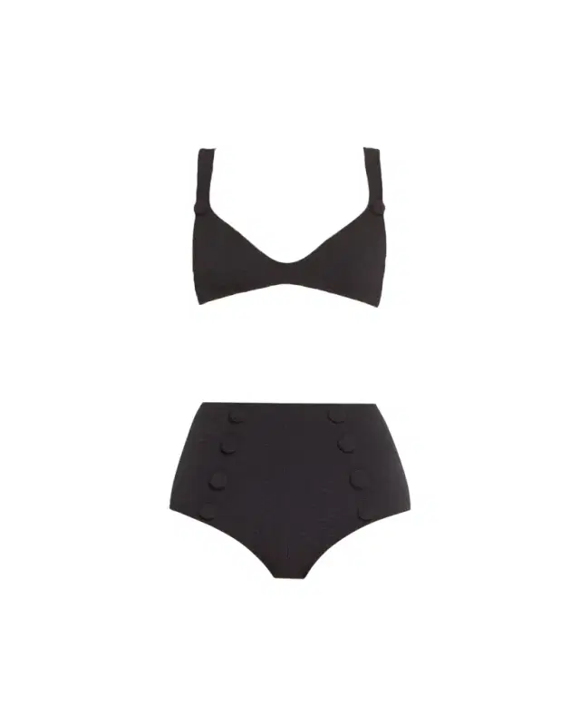 Magdalena Seersucker Two-Piece Bikini Set