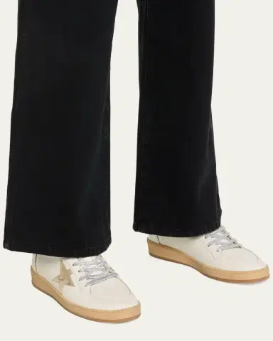 Golden Goose Ballstar Mixed Leather Low-Top Sneakers | Thumbnail 2