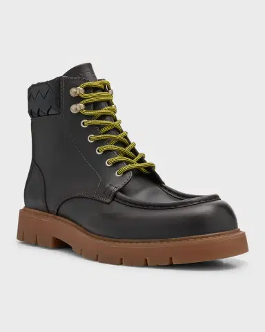 Bottega Veneta Men's Haddock Leather Lace-Up Boots | Thumbnail 7 Bottega Veneta Men's Haddock Leather Lace-Up Boots | Thumbnail 7