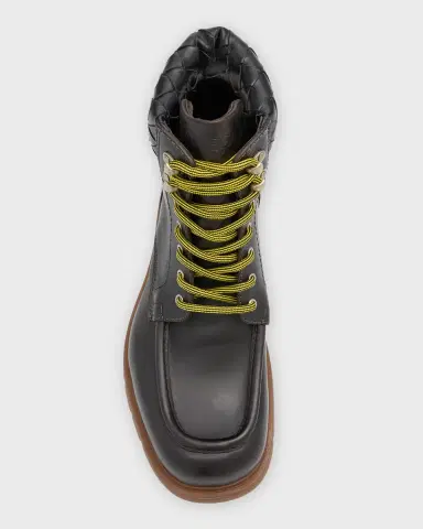 Bottega Veneta Men's Haddock Leather Lace-Up Boots | Thumbnail 10 Bottega Veneta Men's Haddock Leather Lace-Up Boots | Thumbnail 10