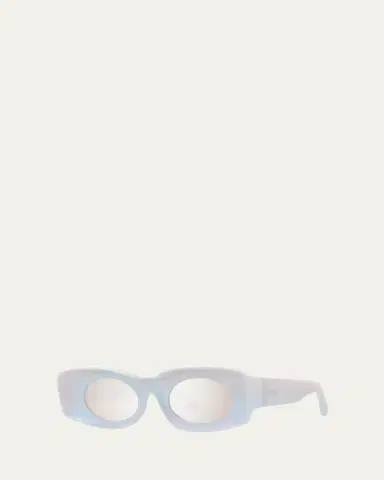 Loewe Shimmery Injected Plastic Rectangle Sunglasses | Thumbnail 2 Loewe Shimmery Injected Plastic Rectangle Sunglasses | Thumbnail 2
