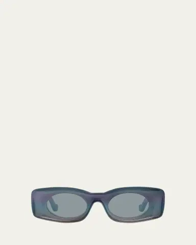 Loewe Shimmery Injected Plastic Rectangle Sunglasses | Thumbnail 4 Loewe Shimmery Injected Plastic Rectangle Sunglasses | Thumbnail 4
