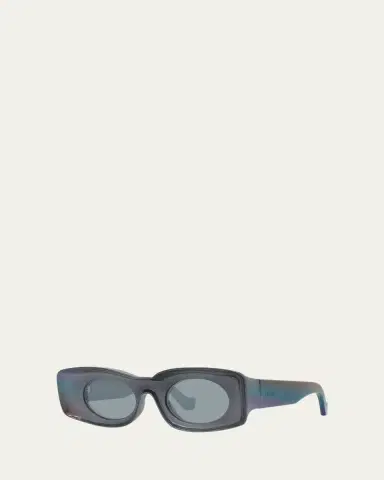 Loewe Shimmery Injected Plastic Rectangle Sunglasses | Thumbnail 5 Loewe Shimmery Injected Plastic Rectangle Sunglasses | Thumbnail 5