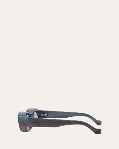 Loewe Shimmery Injected Plastic Rectangle Sunglasses | Thumbnail 6 Loewe Shimmery Injected Plastic Rectangle Sunglasses | Thumbnail 6