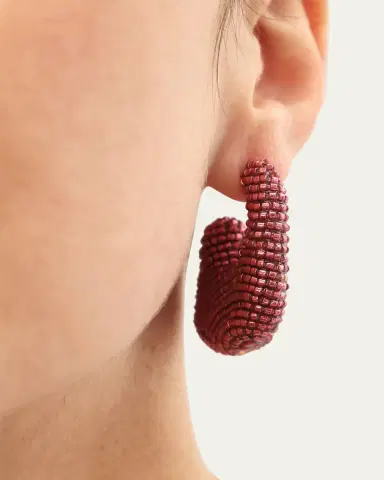 Susana Vega Aria Beaded Hoop Earrings | Thumbnail 2