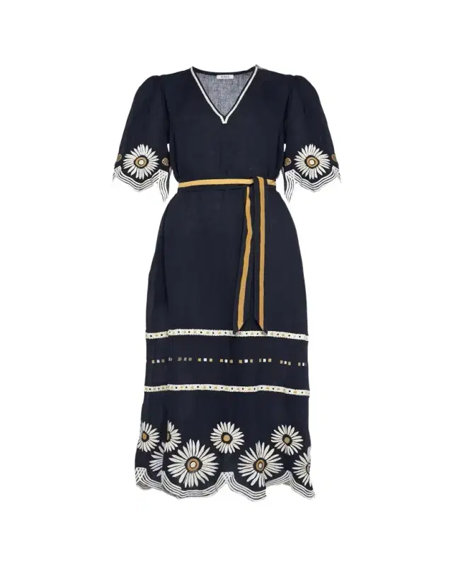 ERES Hortense Embroidered Midi Dress