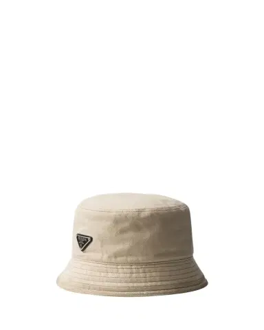 Prada Men's Enameled Logo Denim Bucket Hat | Thumbnail 1