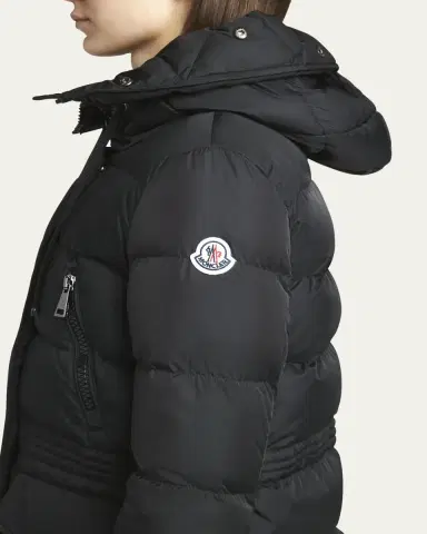 Moncler Aphroti Mid-Length Puffer Jacket with Shearling Hood Trim | Thumbnail 5 Moncler Aphroti Mid-Length Puffer Jacket with Shearling Hood Trim | Thumbnail 5