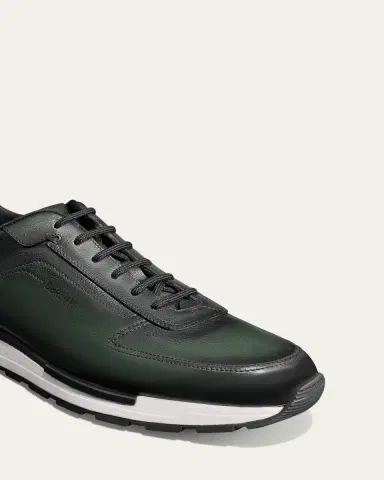 Berluti Men's Fast Track Leather Runner Sneakers | Thumbnail 2