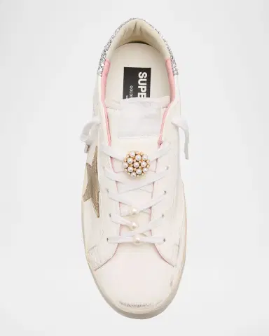 Golden Goose Super-Star Pearly Glitter Low-Top Sneakers | Thumbnail 6