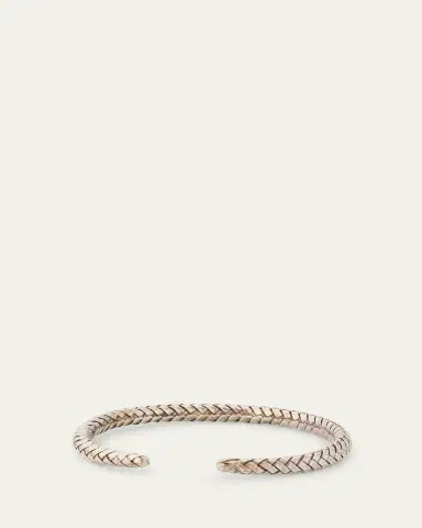 Jan Leslie Men's Braided Sterling Silver Cuff Bracelet | Thumbnail 4