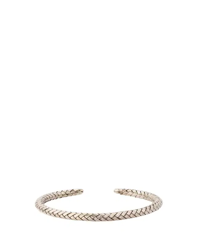 Jan Leslie Men's Braided Sterling Silver Cuff Bracelet