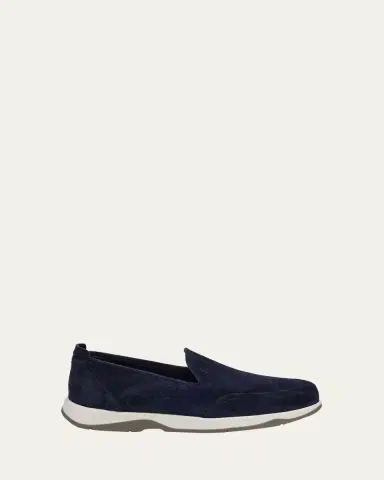 Berluti Men's Echappe Suede Slip-On Loafers | Thumbnail 4 Berluti Men's Echappe Suede Slip-On Loafers | Thumbnail 4