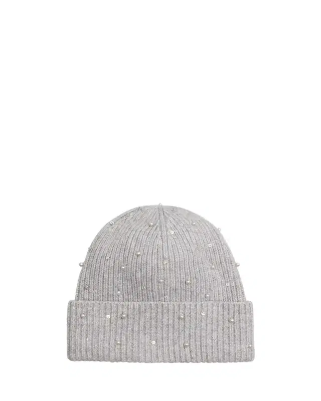 Carolyn Rowan Cashmere Crystal-Embellished Beanie Hat