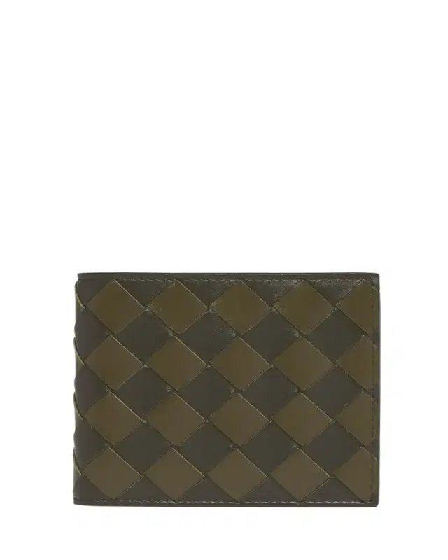 Men's Bicolor Intrecciato Bifold Wallet