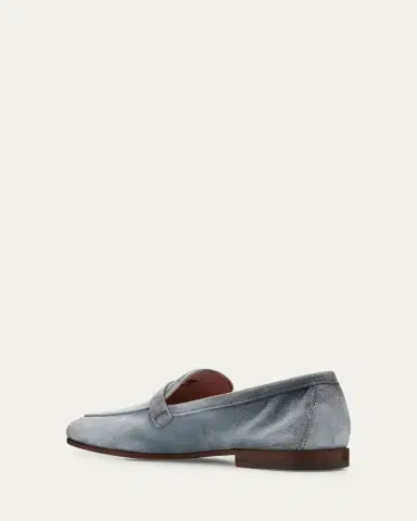 Santoni Men's Donor Suede Buckle-Strap Loafers | Thumbnail 5 Santoni Men's Donor Suede Buckle-Strap Loafers | Thumbnail 5