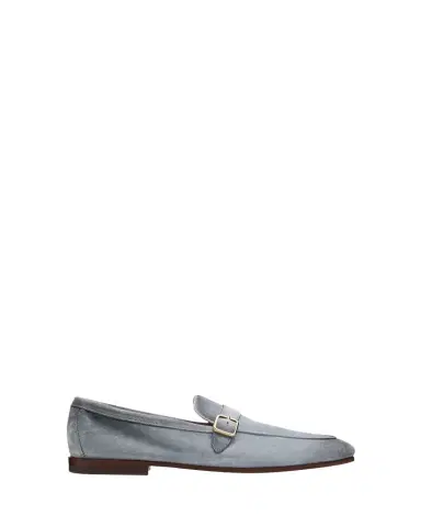 Santoni Men's Donor Suede Buckle-Strap Loafers | Thumbnail 1 Santoni Men's Donor Suede Buckle-Strap Loafers | Thumbnail 1