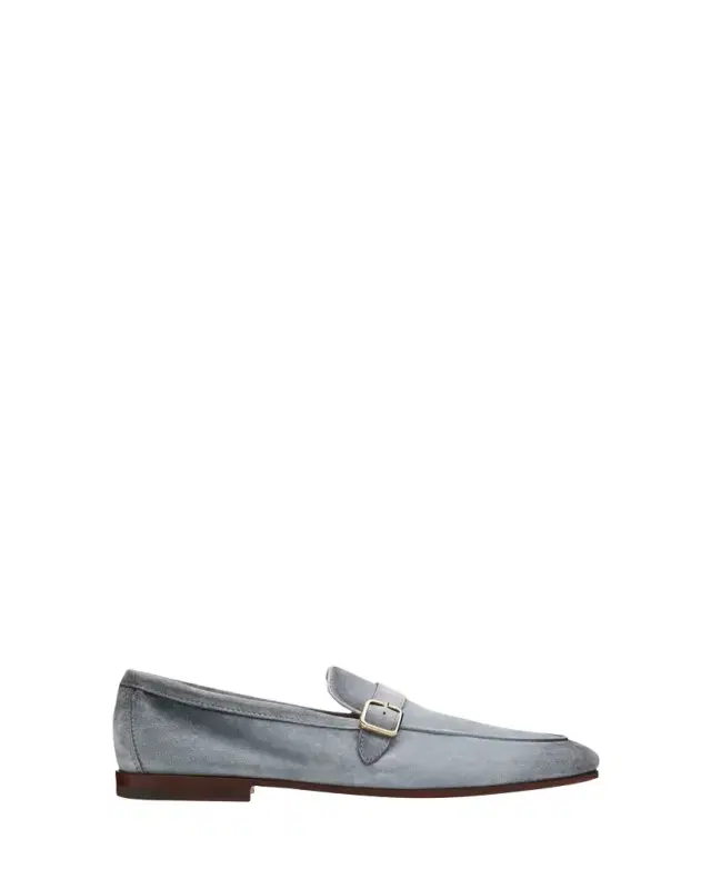 Men's Donor Suede Buckle-Strap Loafers