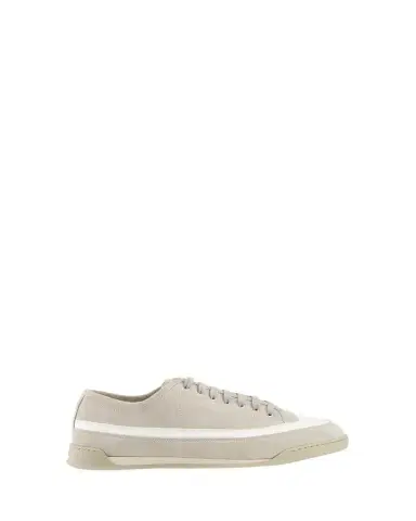 John Lobb Men's Court Mixed Leather Low-Top Sneakers | Thumbnail 1 John Lobb Men's Court Mixed Leather Low-Top Sneakers | Thumbnail 1