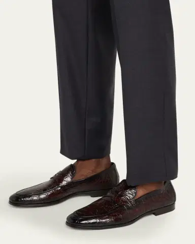 Magnanni Men's Vicente Croc Leather Penny Loafers | Thumbnail 3 Magnanni Men's Vicente Croc Leather Penny Loafers | Thumbnail 3