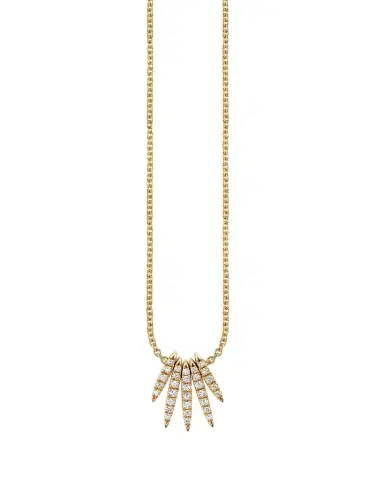 Sydney Evan 14K Yellow Gold Needle Drop Diamond Necklace | Thumbnail 1