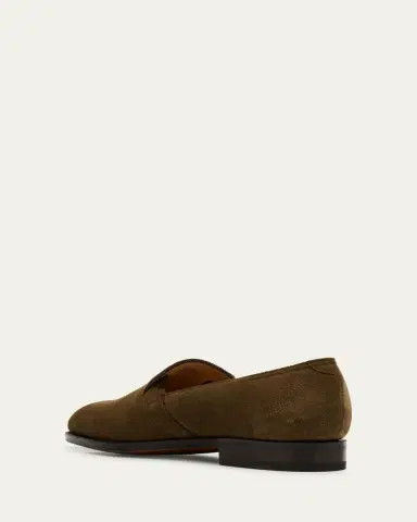 John Lobb Men's Delano II Suede Buckle Loafers | Thumbnail 3 John Lobb Men's Delano II Suede Buckle Loafers | Thumbnail 3
