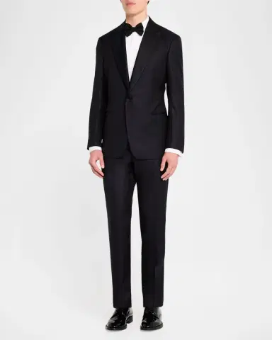 Giorgio Armani Men 's Wool-Silk Solid Tuxedo | Thumbnail 2 Giorgio Armani Men 's Wool-Silk Solid Tuxedo | Thumbnail 2