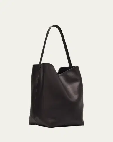 The Row Park North-South Tote Bag in Leather | Thumbnail 3