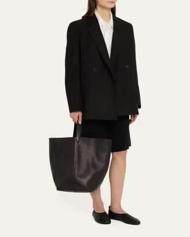 The Row Park North-South Tote Bag in Leather | Thumbnail 5