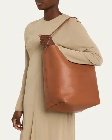 The Row Park North-South Tote Bag in Leather | Thumbnail 6