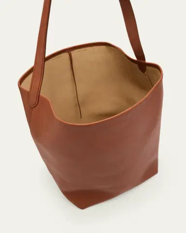 The Row Park North-South Tote Bag in Leather | Thumbnail 8