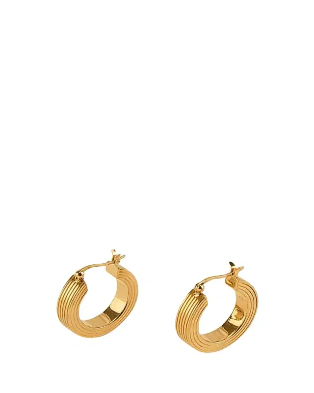 Lina Boxy Round Hoop Earrings