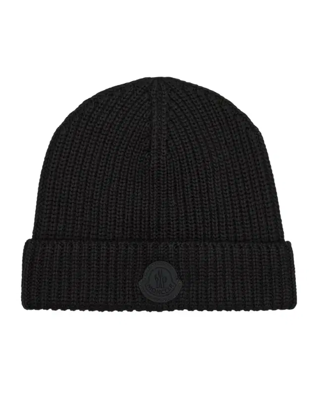 Men's Ribbed Logo Beanie
