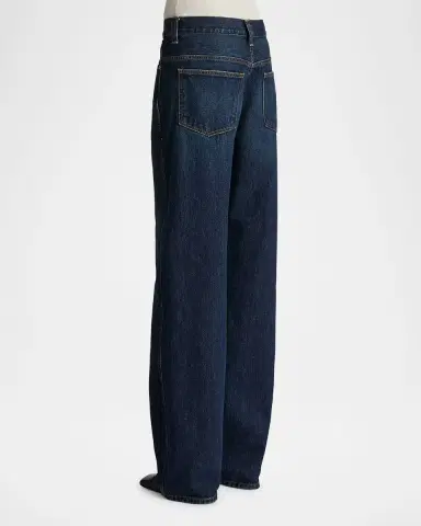 Khaite Bonnie Straight-Leg Dark Wash Jeans | Thumbnail 2
