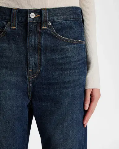 Khaite Bonnie Straight-Leg Dark Wash Jeans | Thumbnail 4