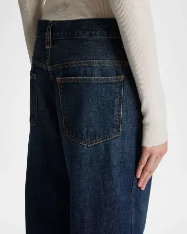 Khaite Bonnie Straight-Leg Dark Wash Jeans | Thumbnail 5