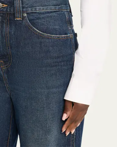 Khaite Bonnie Straight-Leg Dark Wash Jeans | Thumbnail 10