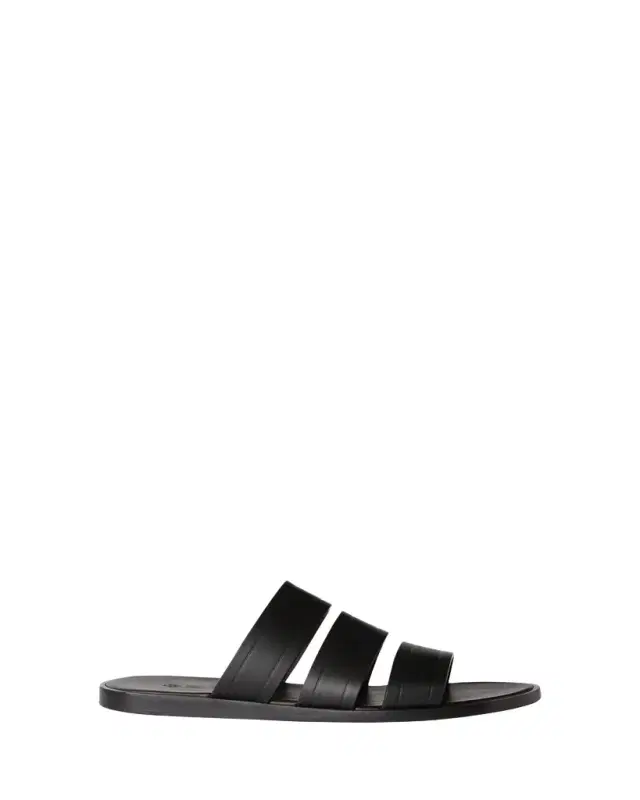 Loro Piana Men's Naha Seawalk Leather Slide Sandals