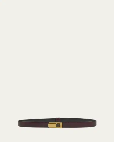 Saint Laurent YSL Skinny Leather Belt | Thumbnail 2