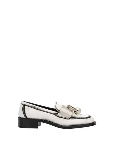 Prada Brushed Leather Ball Chain Loafers | Thumbnail 1