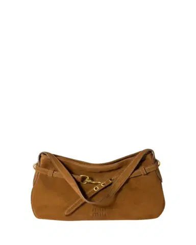 Miu Miu Aventure Large Suede Shoulder Bag | Thumbnail 1 Miu Miu Aventure Large Suede Shoulder Bag | Thumbnail 1