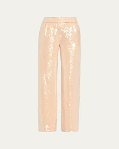 LaQuan Smith Sequin Pleated Wide-Leg Trousers | Thumbnail 5 LaQuan Smith Sequin Pleated Wide-Leg Trousers | Thumbnail 5