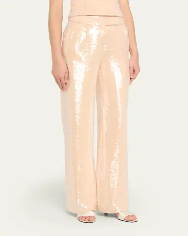 LaQuan Smith Sequin Pleated Wide-Leg Trousers | Thumbnail 8 LaQuan Smith Sequin Pleated Wide-Leg Trousers | Thumbnail 8