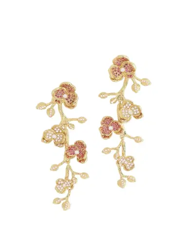 Anabel Aram Jewelry Orchid Pave Dangle Earrings | Thumbnail 1