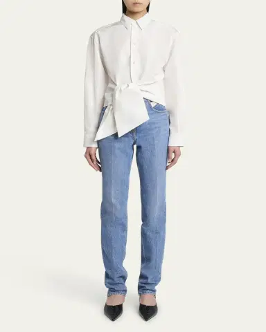 Givenchy Bow Button Down Wrap Blouse | Thumbnail 3