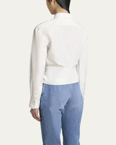 Givenchy Bow Button Down Wrap Blouse | Thumbnail 4