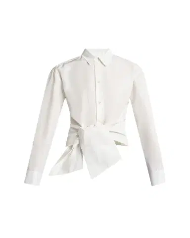 Givenchy Bow Button Down Wrap Blouse | Thumbnail 1