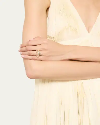 Spinelli Kilcollin Raneth SG Three Link Ring in Sterling Silver with 18K Yellow Gold Accents | Thumbnail 2 Spinelli Kilcollin Raneth SG Three Link Ring in Sterling Silver with 18K Yellow Gold Accents | Thumbnail 2